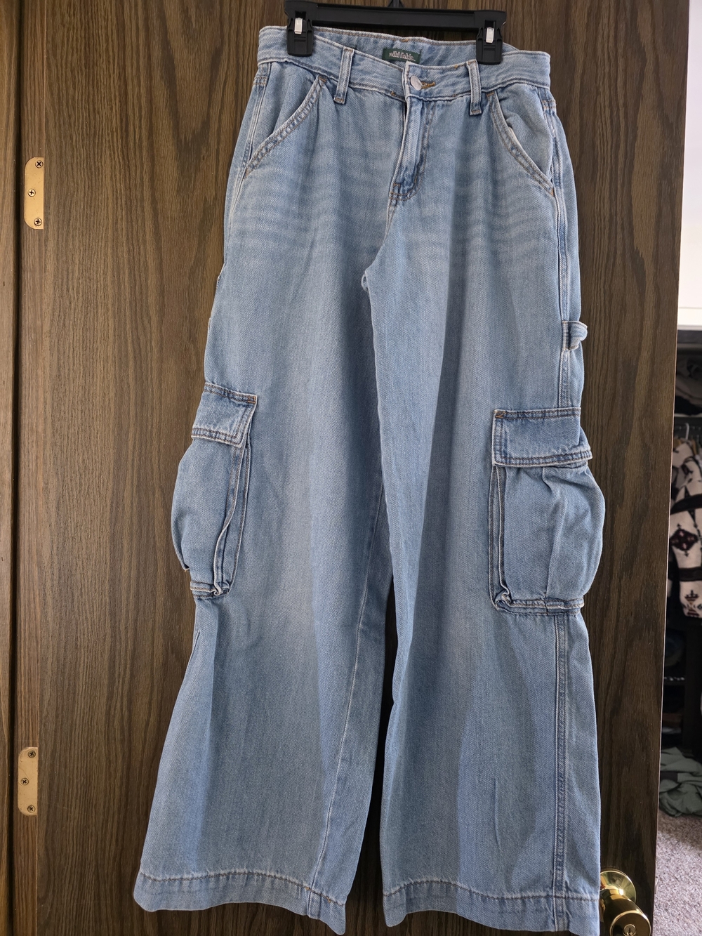 Wild fable Light Blue Wide-Leg Cargo Jeans